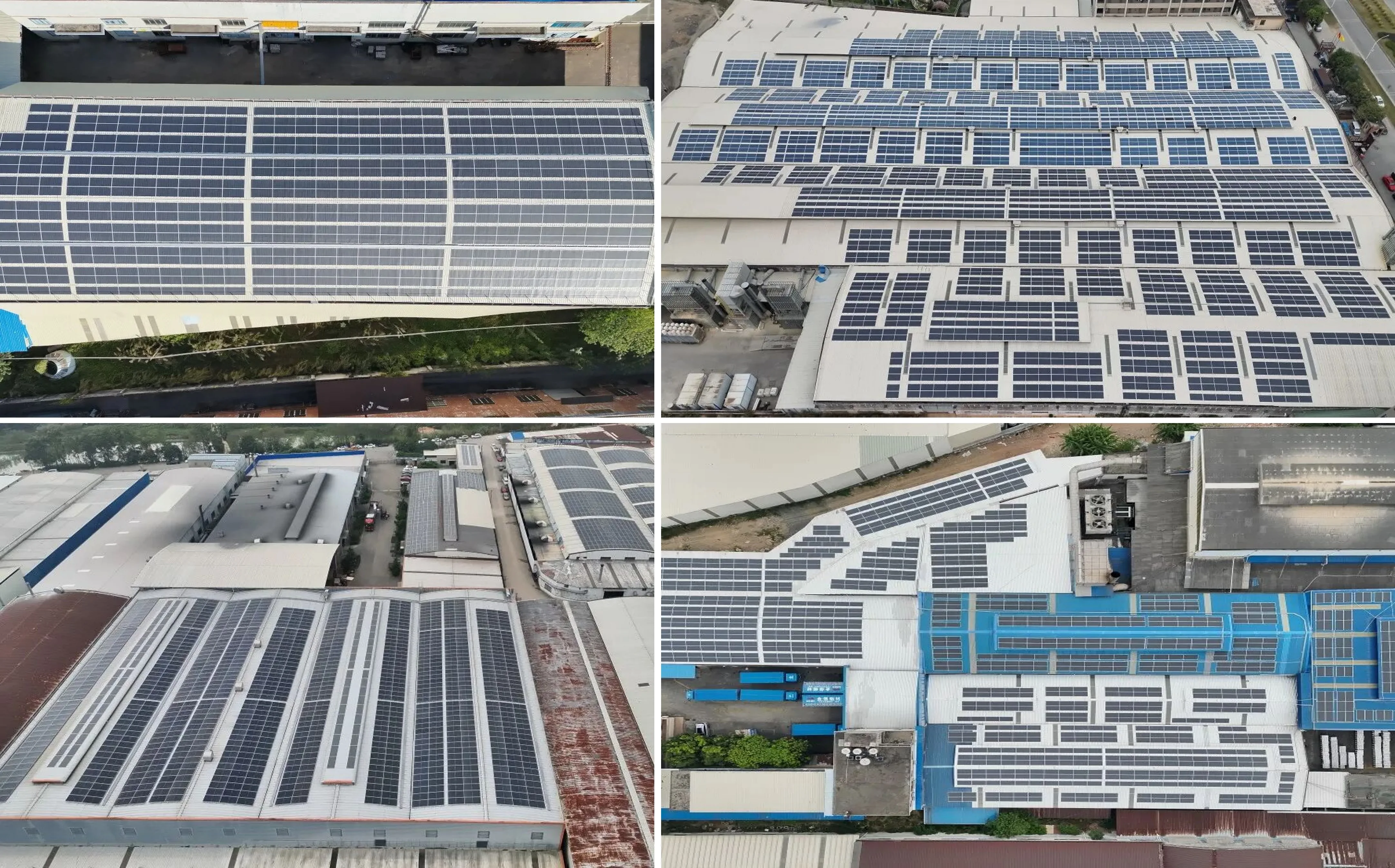 Real site photos of four enterprise projects